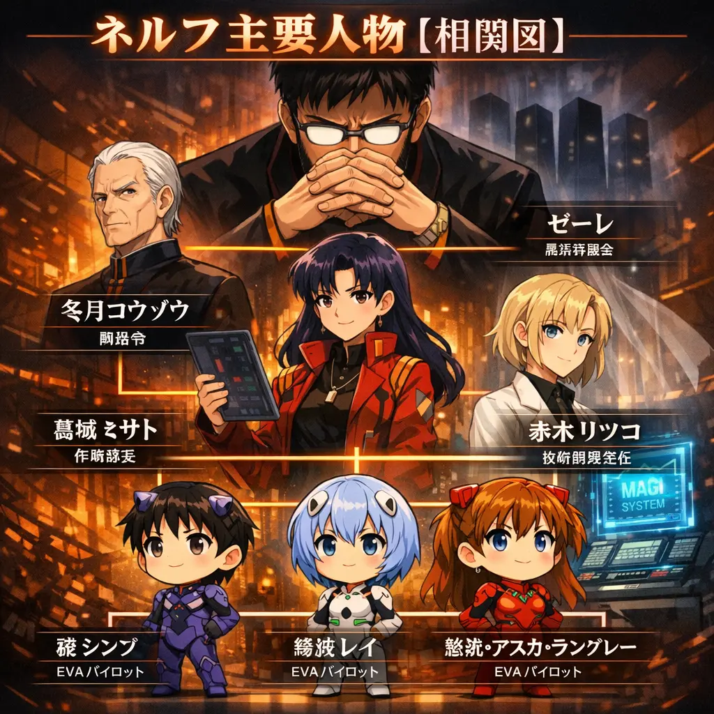 ネルフの組織構造と主要人物 - エヴァ ネルフ
