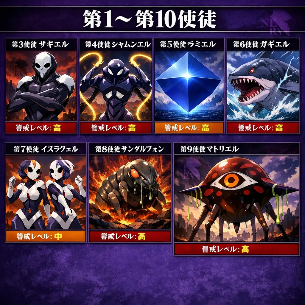 TVシリーズ使徒一覧　第1使徒から第10使徒まで - エヴァ 使徒 一覧