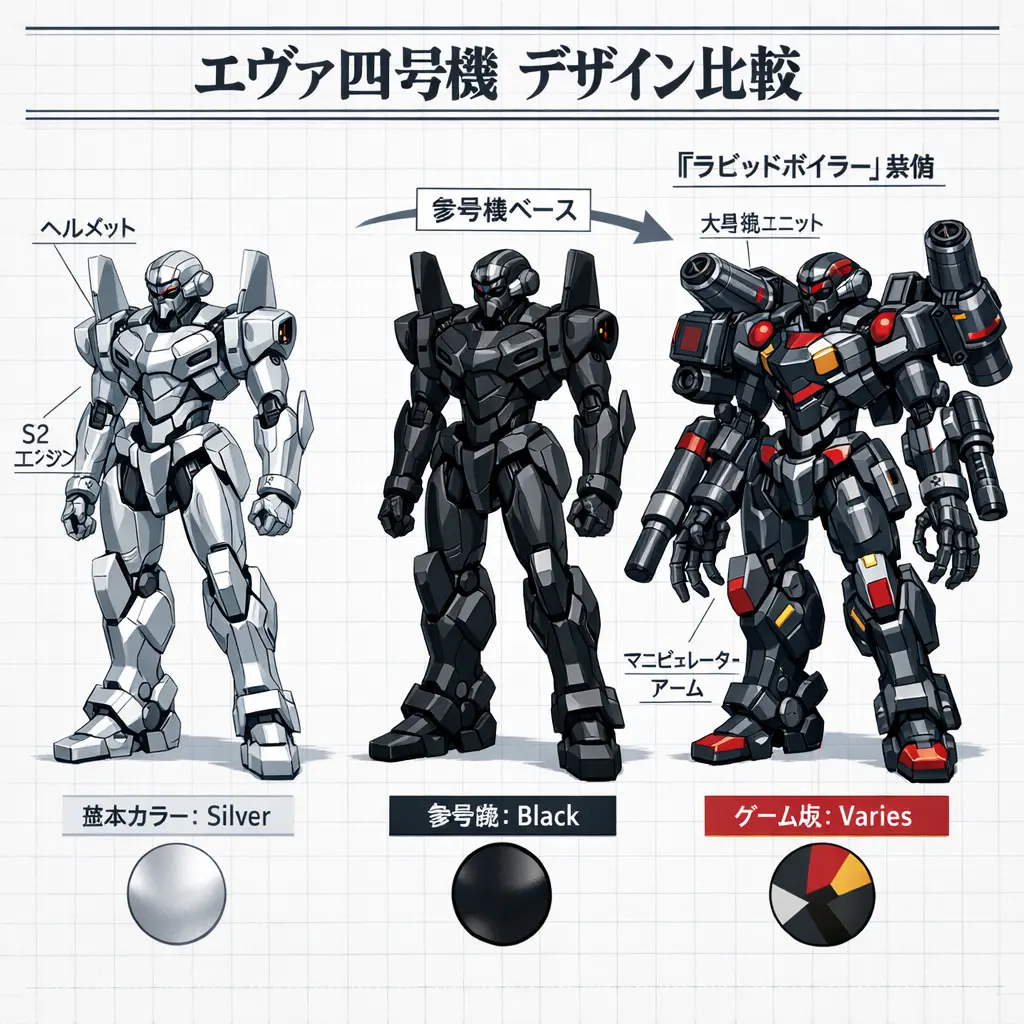 四号機のデザインと外見的特徴 - エヴァ四号機
