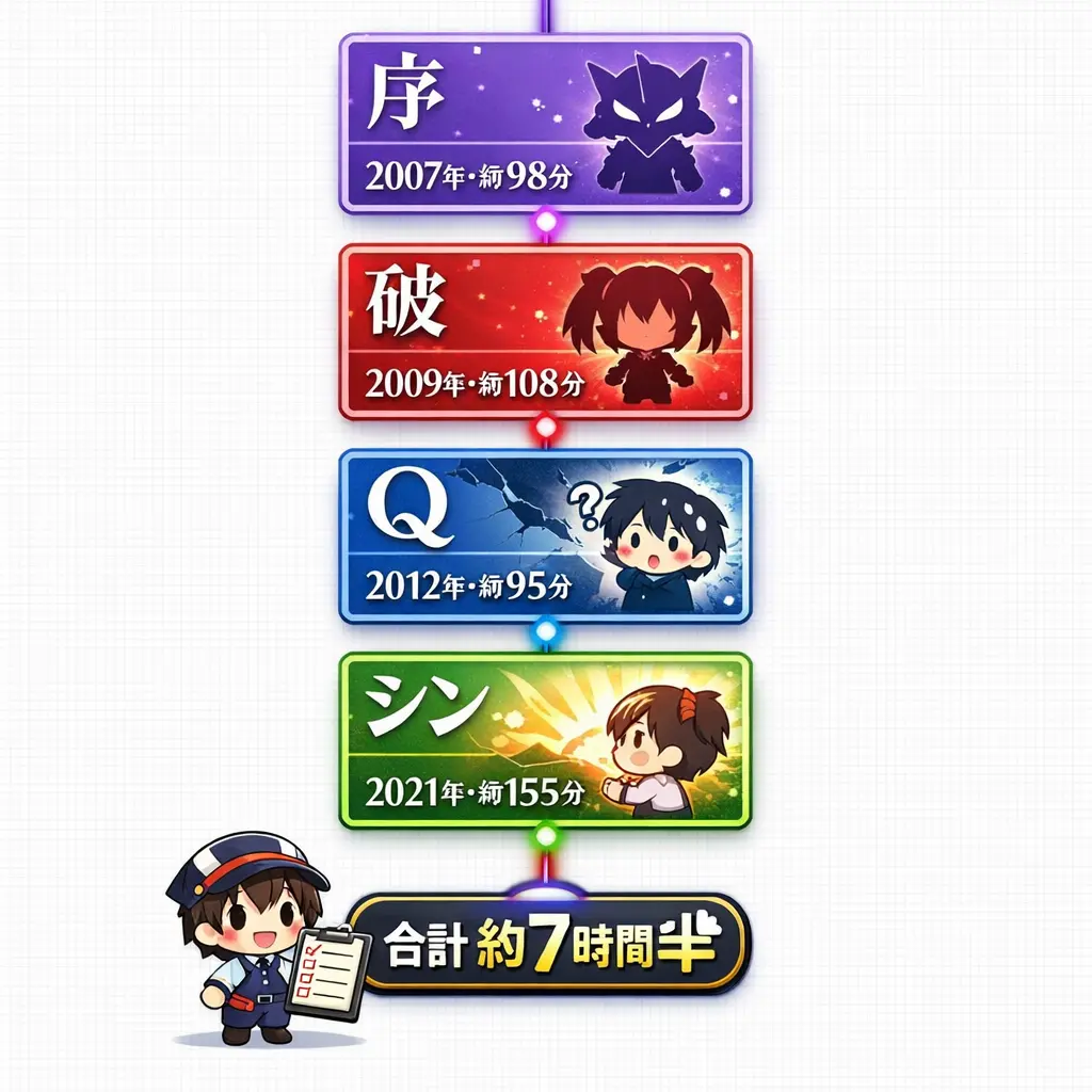 新劇場版4作品の視聴順番と基本情報 - エヴァンゲリオン 新劇場版だけ